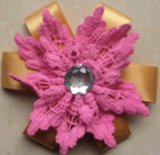 Corpetto del fiore artificiale del pizzo del cotone tessuto per i vestiti, fiori tessuti fatti a mano