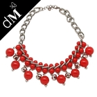 L'arte squisita rossa ha bordato le collane handcrafted per le donne (JNL0136)
