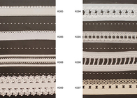 Tessuti a tessuto sintetico stampato cablato elastico in indumento Ribbon Lace