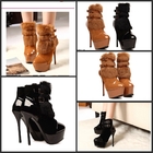 2012 nuovi stivali del fermaglio di cinghia, donna del tacco alto