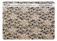 Tessuto di nylon CY-LW0018 irrestringibile elegante del pizzo del cotone elastico del fiore