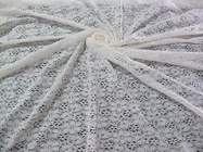 Tessuto di nylon del pizzo del cotone floreale dell'avorio con la tintura libera dell'azo per signora Dress CY-DK0029