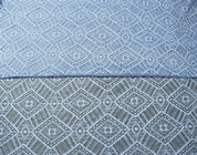 Maglia di nylon del tessuto del pizzo del cotone geometrico del blu reale per indumenti da letto SYD-0004
