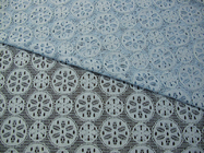 Materiale di nylon del vestito da progettazione del fiocco di neve del tessuto del pizzo del cotone del blu reale