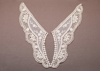 Bianco OEM a mano 100 cotone Peter Pan Crochet Lace collare Motif per abiti