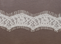 Tessuto di OEM Crochet cotone avorio Wave ciglia pizzo personalizzati per le donne