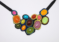 Grande resina handmade collare collana pietre, gioielli artigianali collane (NL-076)
