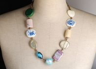 Donne Custom ceramiche colorate collane di perline fatte a mano, le donne artigianalmente collane