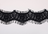 Personalizzato abbigliamento ciglia nere Wave Lace Trim tessuto per le donne