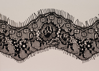 Camicia OEM Black Hand Crochet Nylon Wave ciglia pizzo per donna Dress
