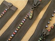 La singola chiusura lampo del diamante dell'estremità aperta per i vestiti/borsa di BROWN No.5 zippers