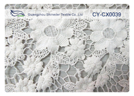 Tessuto del pizzo del jacquard del nylon di 100% con bianco/verde/colore blu CY-CX0039