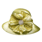 I cappelli della chiesa delle signore metalliche d'argento della treccia dell'oro che stordiscono il diamante inarcano la guarnizione