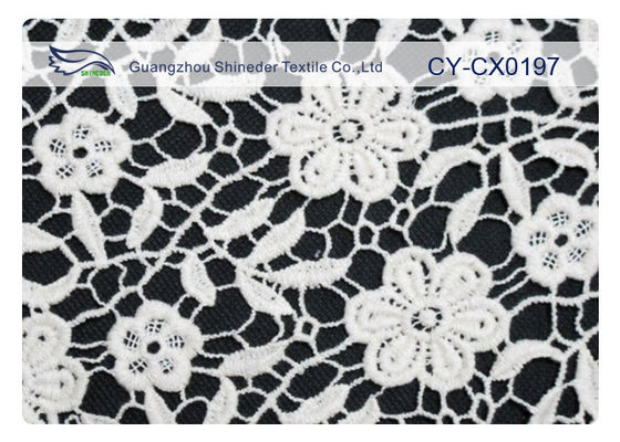 Tessuto ricamato ecologico del pizzo per il vestito da sposa CY-CX0197