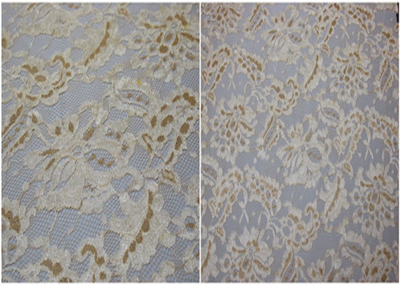 Tessuto metallico elastico del pizzo della biancheria intima/tessuto legato con corde del pizzo del jacquard