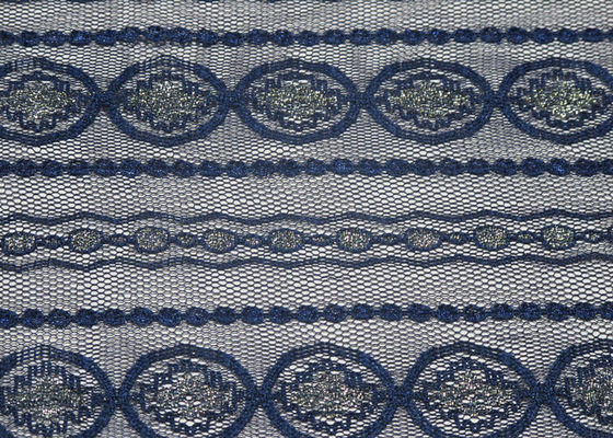 SGS Strizzacervelli-Resistente smerlato CY-LW0208 del tessuto metallico del pizzo dell'oro del bordo