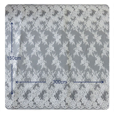 Disposizione elastica del pizzo del bello ciglio di nylon bianco/disposizione decorativa del pizzo