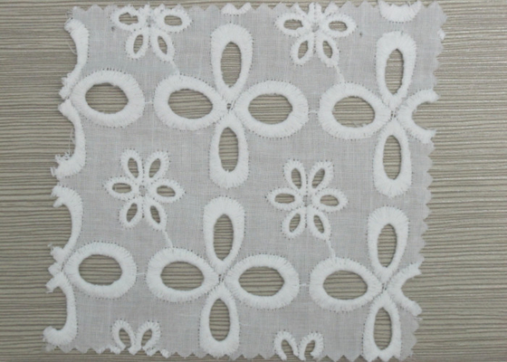 Tessuto del pizzo del ricamo della disposizione del pizzo riunito occhiello elastico decorativo su ordinazione