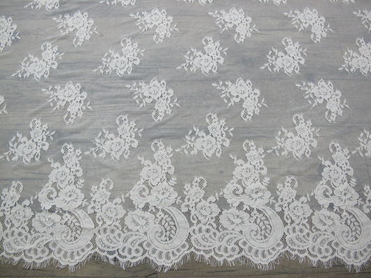 Tessuto nuziale della disposizione del pizzo del cotone legato con corde per i vestiti da sposa CY-HB0478