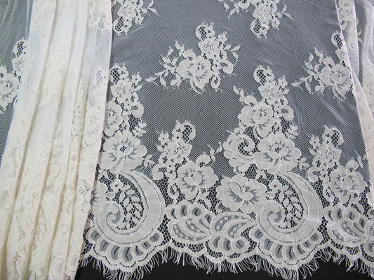 Tessuto nuziale della disposizione del pizzo del cotone legato con corde per i vestiti da sposa CY-HB0478
