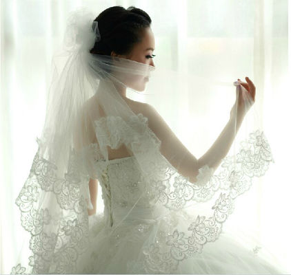 merletti gli accessori di nozze della sposa di velo della disposizione 80cm - 175cm, bianco