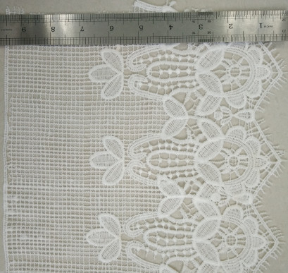 Munga la disposizione decorativa del pizzo del poli tessuto del pizzo per i vestiti di Fashional
