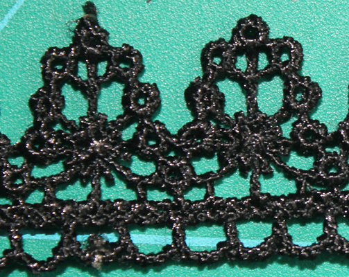 Poli larghezza decorativa solubile in acqua di Dyeable 2cm della disposizione del pizzo nel colore nero/bianco