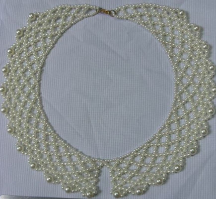 Il vario bianco lavora a mano il collare retiary della perla della perla per le donne/vestito di signora