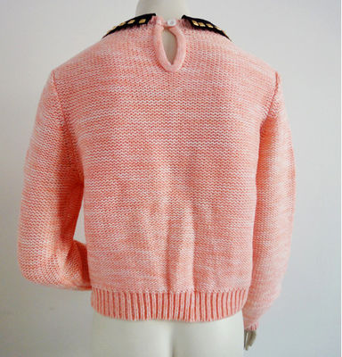 Maglioni staccabili del pullover delle signore del saltatore del collare rosa per l'autunno, inverno