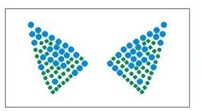 Colore verde del triangolo dei trasferimenti di calore simmetrici del cristallo di rocca ecologico