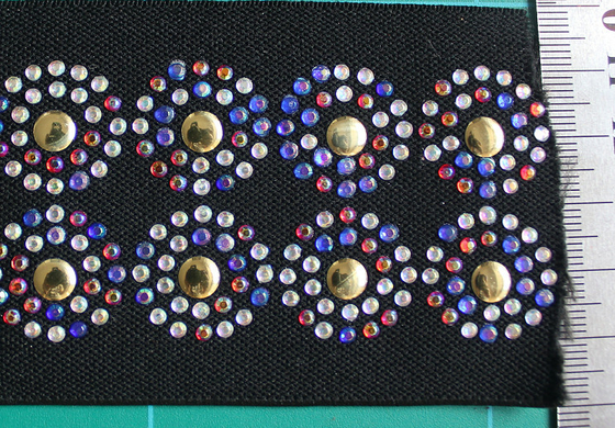 Tessitura elastica 5cm, bello modello rotondo del nero variopinto del cristallo di rocca