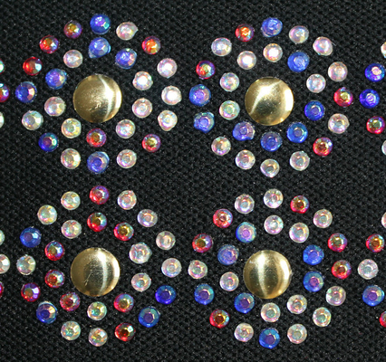 Tessitura elastica 5cm, bello modello rotondo del nero variopinto del cristallo di rocca