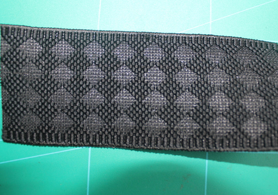 Modello elastico del rombo della tessitura del diamante nero elastam/del nylon per le borse