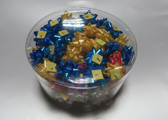 Oro, rosso, mini nastro blu dell'arco del regalo della stella con polipropilene per la decorazione del regalo