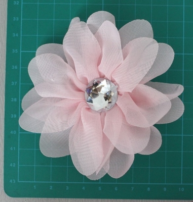 Corpetto rosa artificiale chiffon del fiore