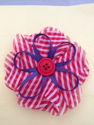Rosa chiffon del corpetto del fiore artificiale, corpetti del fiore del tessuto del cristallo di rocca di Pin