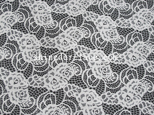 Svago/tessuto di nylon del pizzo cotone dolce di stile squisito per il vestito lungo affascinante bianco SYD-0188