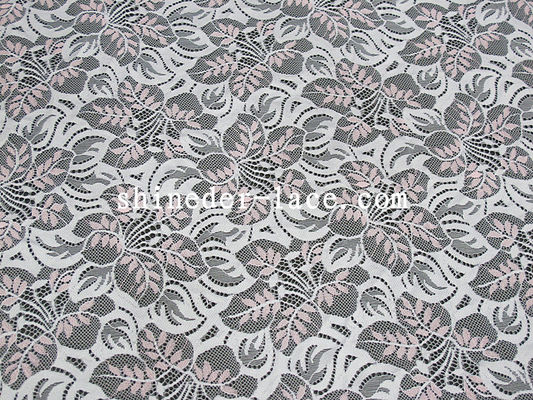 Tessuto di nylon del pizzo cotone rosa/bianco o colore di personalizzazione per abito SYD-0182