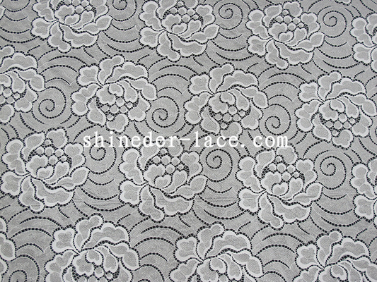 Tessuto di nylon del pizzo di fiore cotone semplice/elegante del modello per la poltiglia SYD-0171 di modo