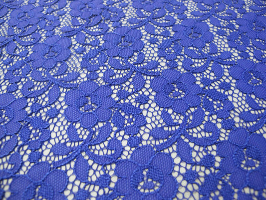 Mini floreale di Digital del tessuto di nylon blu del pizzo per signora Dress