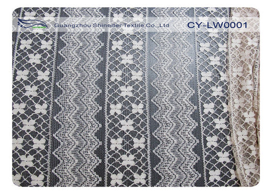 Cotone amichevole CY-LW0001 del nylon 70% di Eco 30% del tessuto di nylon del pizzo del cotone del vestito