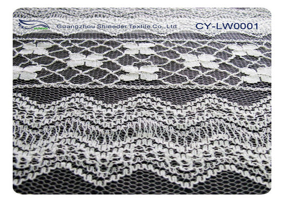 Cotone amichevole CY-LW0001 del nylon 70% di Eco 30% del tessuto di nylon del pizzo del cotone del vestito