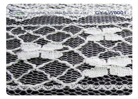 Cotone amichevole CY-LW0001 del nylon 70% di Eco 30% del tessuto di nylon del pizzo del cotone del vestito