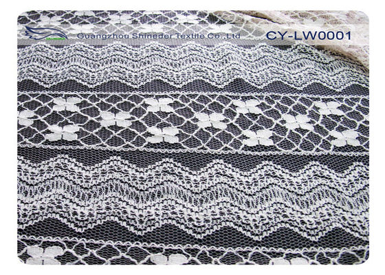Cotone amichevole CY-LW0001 del nylon 70% di Eco 30% del tessuto di nylon del pizzo del cotone del vestito