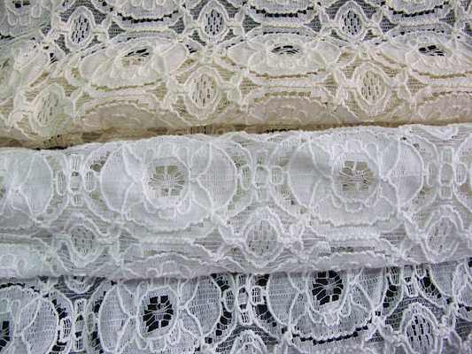 Tessuto di nylon del pizzo del cotone Strizzacervelli-Resistente, tessuto geometrico CY-LW0154 del fiore